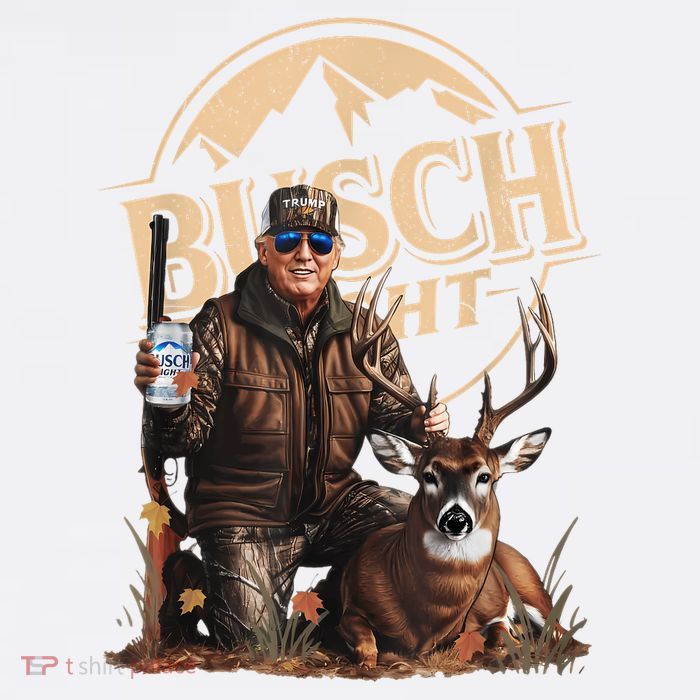 Retro Trump Hunting Deer Funny Beer Drinking Beer Hunting Button