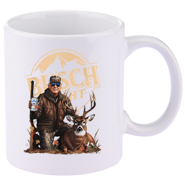 Retro Trump Hunting Deer Funny Beer Drinking Beer Hunting 11oz C Handle Ceramic Mug
