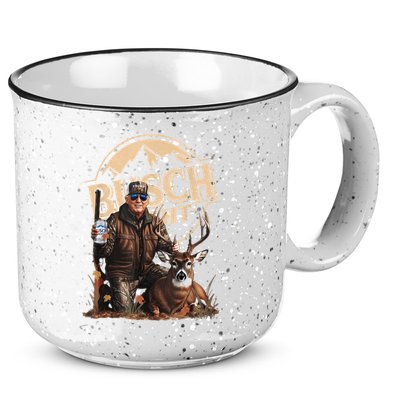 Retro Trump Hunting Deer Funny Beer Drinking Beer Hunting 15oz Campfire Ceramic Mug