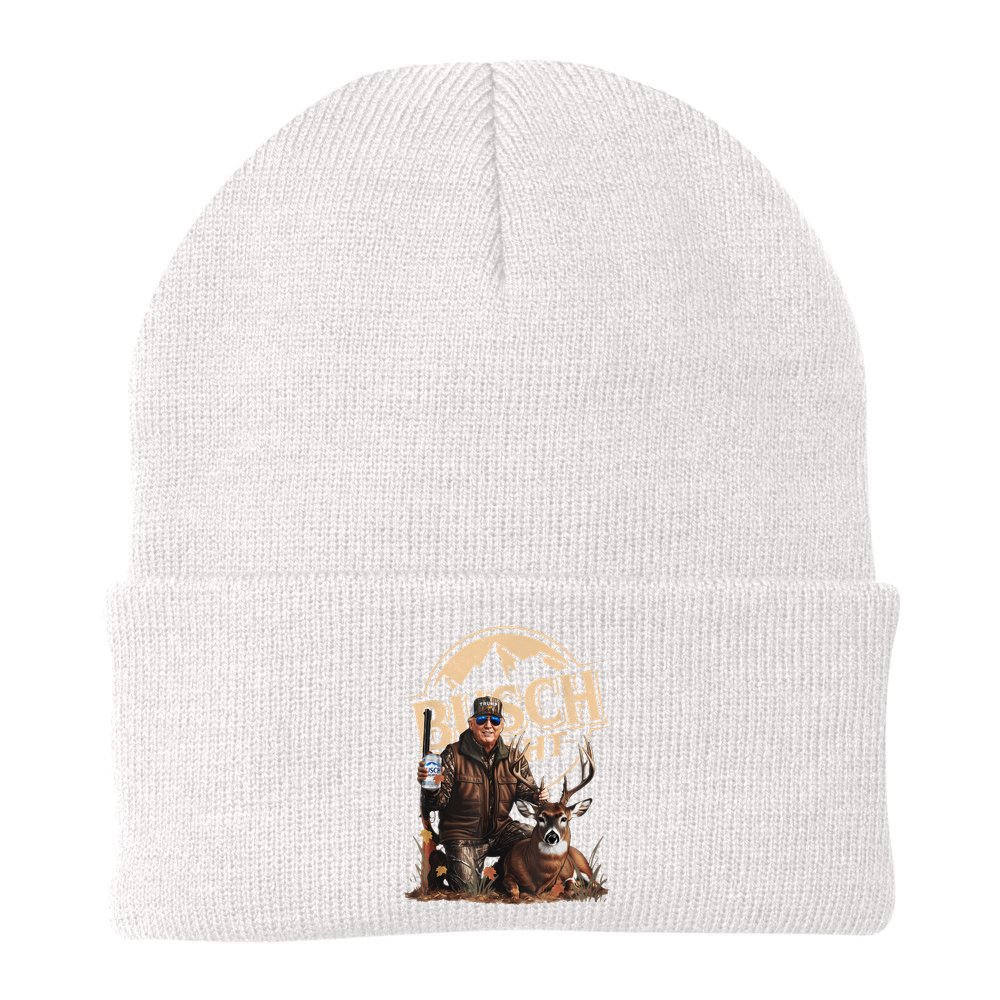 Retro Trump Hunting Deer Funny Beer Drinking Beer Hunting Beanie