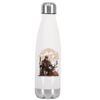 Retro Trump Hunting Deer Funny Beer Drinking Beer Hunting Stainless Steel Insulated Water Bottle