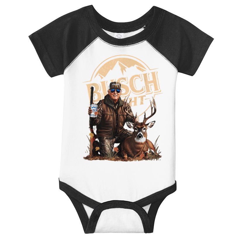 Retro Trump Hunting Deer Funny Beer Drinking Beer Hunting Infant Baby Jersey Bodysuit