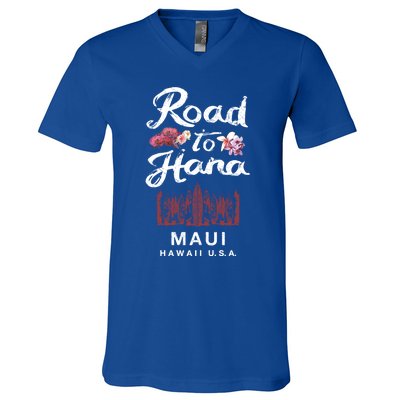 Road To Hana Maui Hawaiian Gift V-Neck T-Shirt