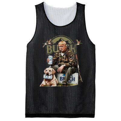 Retro Trump Hunting Deer Design Funny Beer Drinking & Hunting Mesh Reversible Basketball Jersey Tank