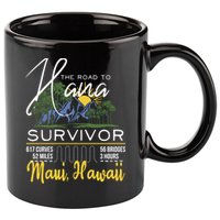 Road To Hana Survivor Curvy Palm Maui Hawaii Lover Gift 11oz C Handle Ceramic Mug