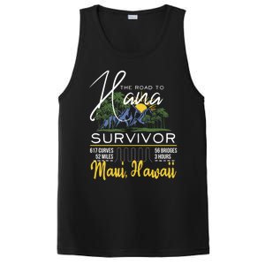 Road To Hana Survivor Curvy Palm Maui Hawaii Lover Gift PosiCharge Competitor Tank