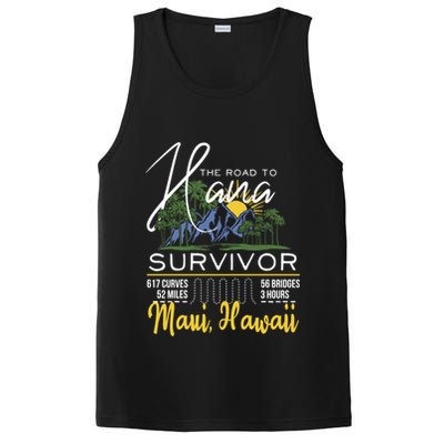 Road To Hana Survivor Curvy Palm Maui Hawaii Lover Gift PosiCharge Competitor Tank