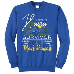 Road To Hana Survivor Curvy Palm Maui Hawaii Lover Gift Sweatshirt