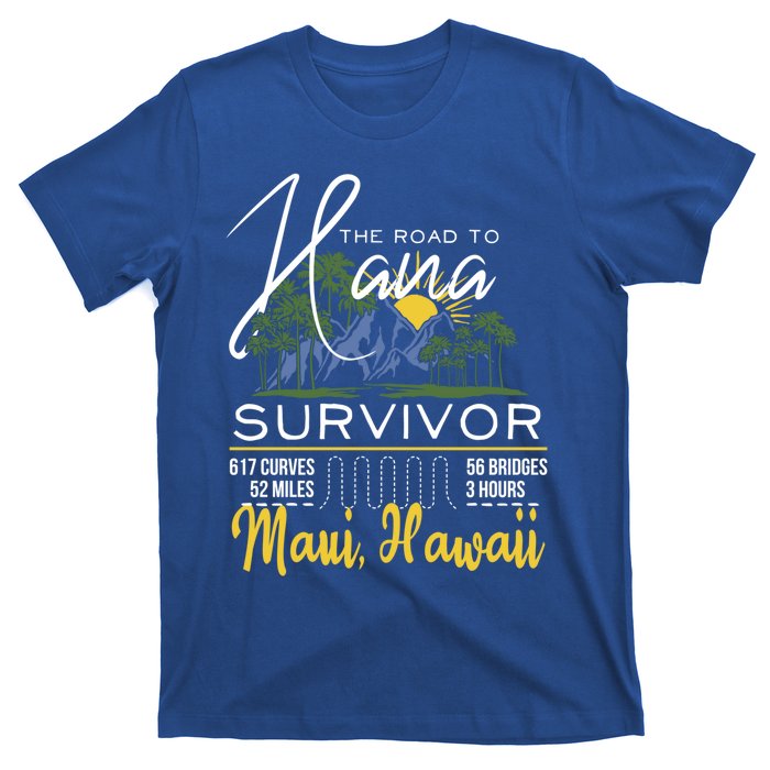 Road To Hana Survivor Curvy Palm Maui Hawaii Lover Gift T-Shirt