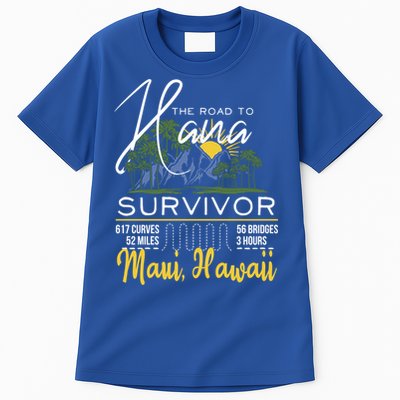 Road To Hana Survivor Curvy Palm Maui Hawaii Lover Gift Tall T-Shirt