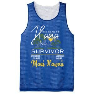 Road To Hana Survivor Curvy Palm Maui Hawaii Lover Gift Mesh Reversible Basketball Jersey Tank