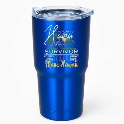 Road To Hana Survivor Curvy Palm Maui Hawaii Lover Gift Tumbler