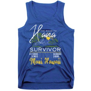 Road To Hana Survivor Curvy Palm Maui Hawaii Lover Gift Tank Top