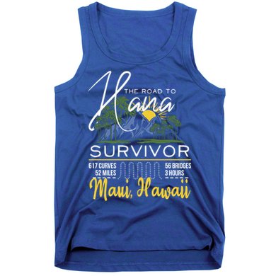 Road To Hana Survivor Curvy Palm Maui Hawaii Lover Gift Tank Top