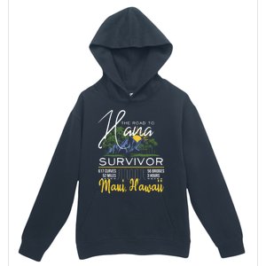 Road To Hana Survivor Curvy Palm Maui Hawaii Lover Gift Urban Pullover Hoodie