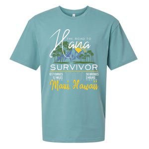 Road To Hana Survivor Curvy Palm Maui Hawaii Lover Gift Sueded Cloud Jersey T-Shirt