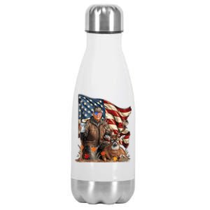 Retro Trump Hunting Deer Funny Beer Drinking Beer Hunting Stainless Steel Insulated Water Bottle