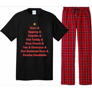 Rum Traveler Holiday Drink List Pajama Set