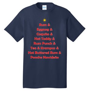 Rum Traveler Holiday Drink List Tall T-Shirt