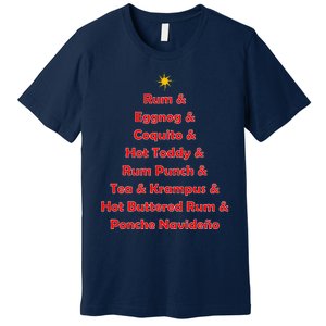 Rum Traveler Holiday Drink List Premium T-Shirt