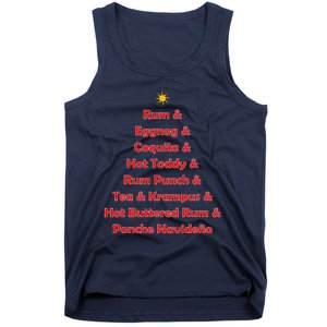 Rum Traveler Holiday Drink List Tank Top