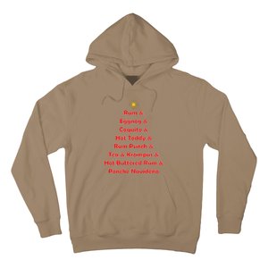 Rum Traveler Holiday Drink List Hoodie