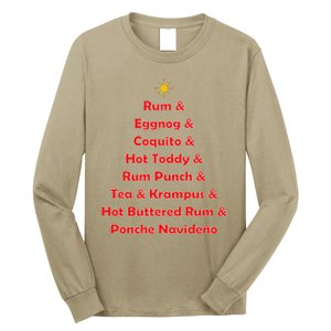 Rum Traveler Holiday Drink List Long Sleeve Shirt