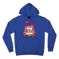 Red Truck Happy Valentines Day Bull Terrier Dog Hearts Gift Hoodie