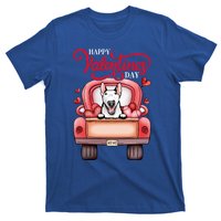 Red Truck Happy Valentines Day Bull Terrier Dog Hearts Gift T-Shirt