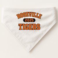 Roseville Tigers High School Arch 2025 USA-Made Doggie Bandana