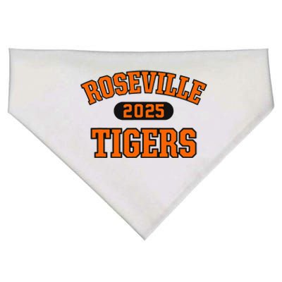 Roseville Tigers High School Arch 2025 USA-Made Doggie Bandana