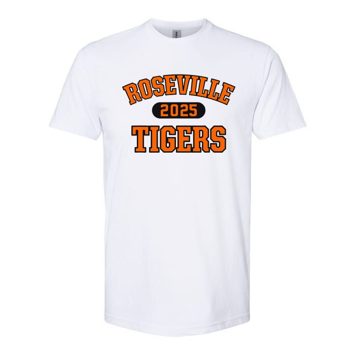 Roseville Tigers High School Arch 2025 Softstyle CVC T-Shirt