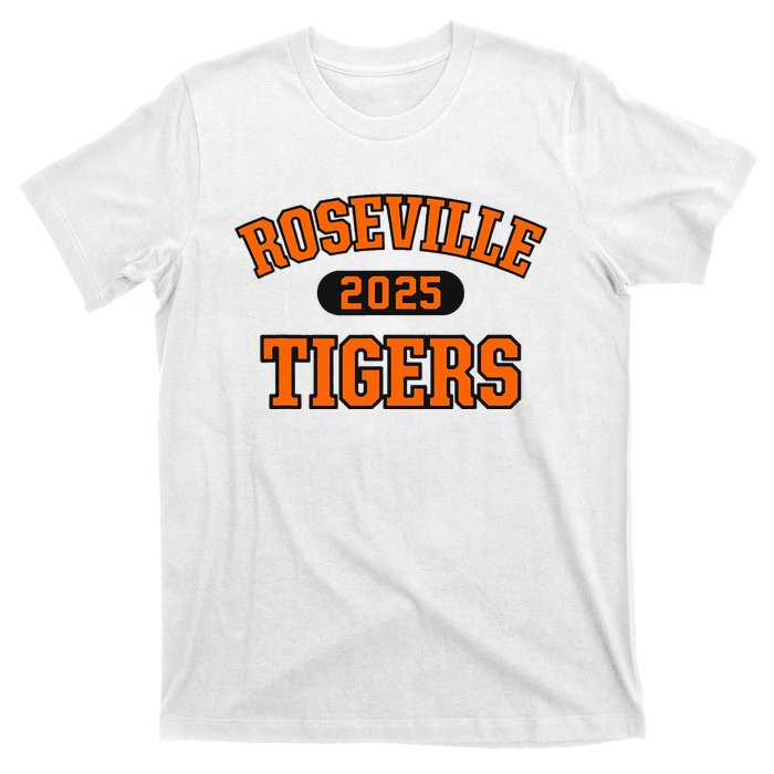 Roseville Tigers High School Arch 2025 T-Shirt