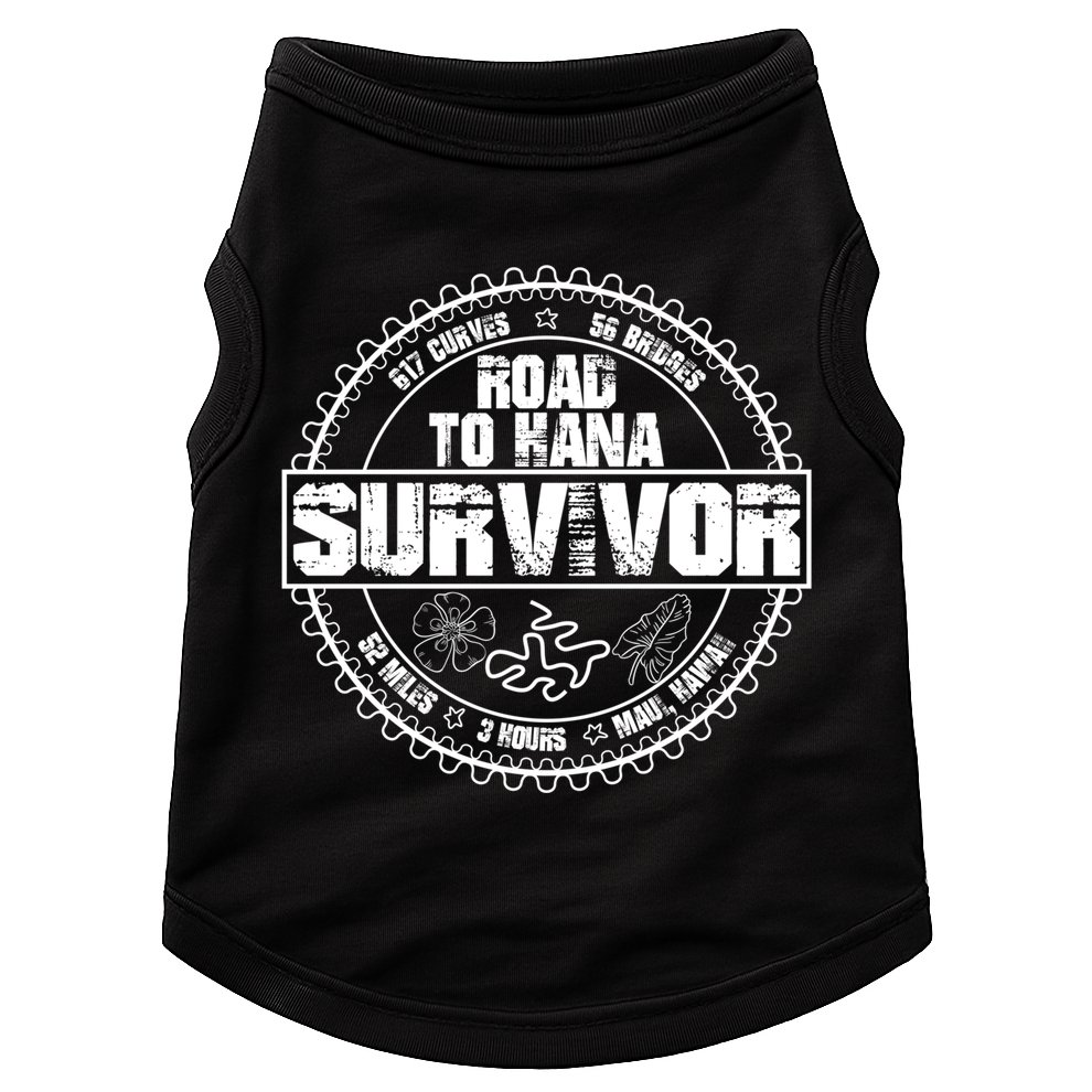 Road To Hana Survivor Curvy Palm Maui Hawaii Lover Gift Doggie Tank