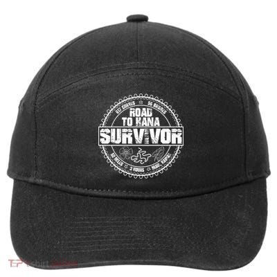 Road To Hana Survivor Curvy Palm Maui Hawaii Lover Gift 7-Panel Snapback Hat