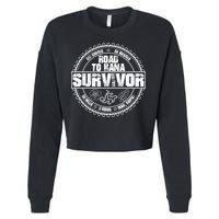 Road To Hana Survivor Curvy Palm Maui Hawaii Lover Gift Cropped Pullover Crew