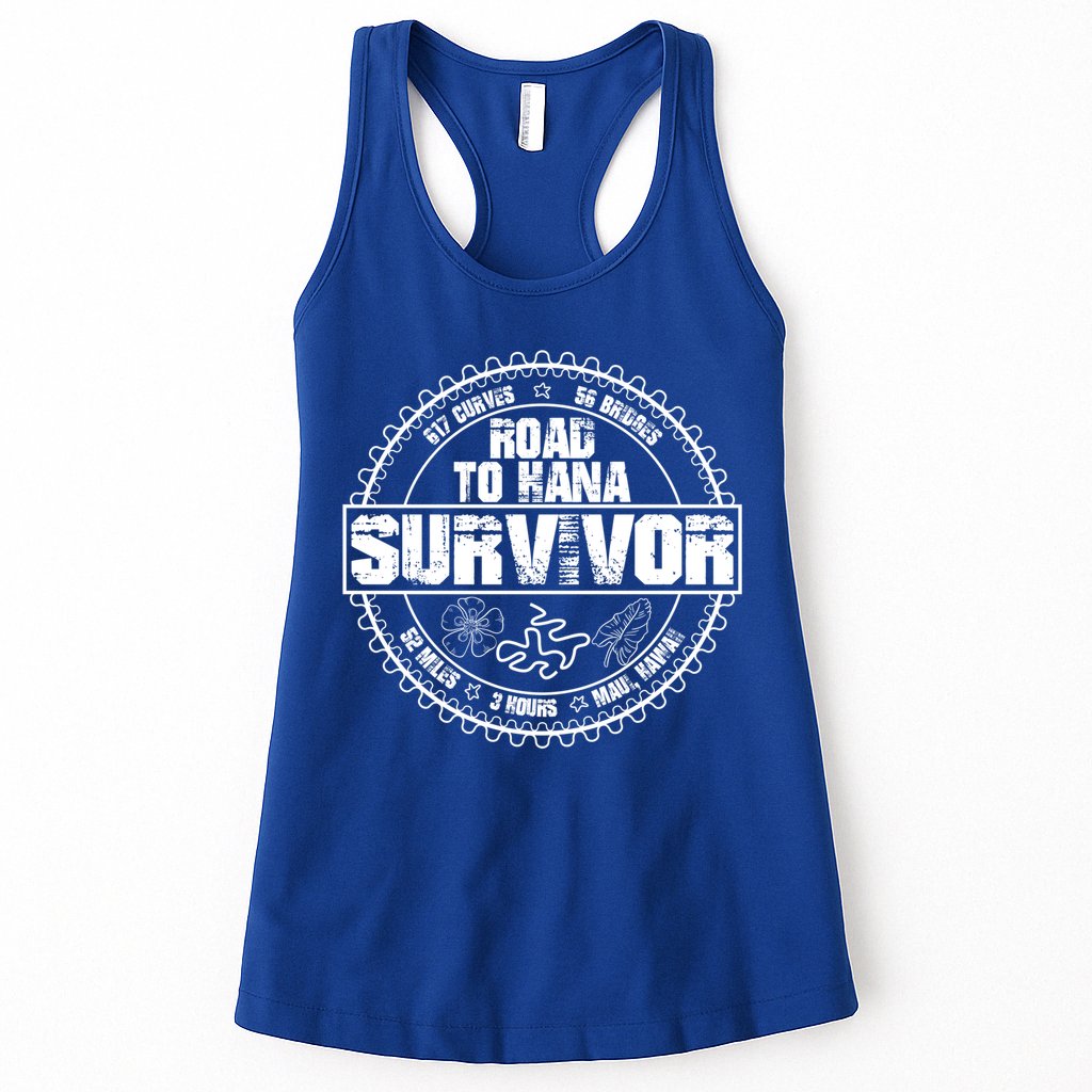 Road To Hana Survivor Curvy Palm Maui Hawaii Lover Gift Womens Tank Top