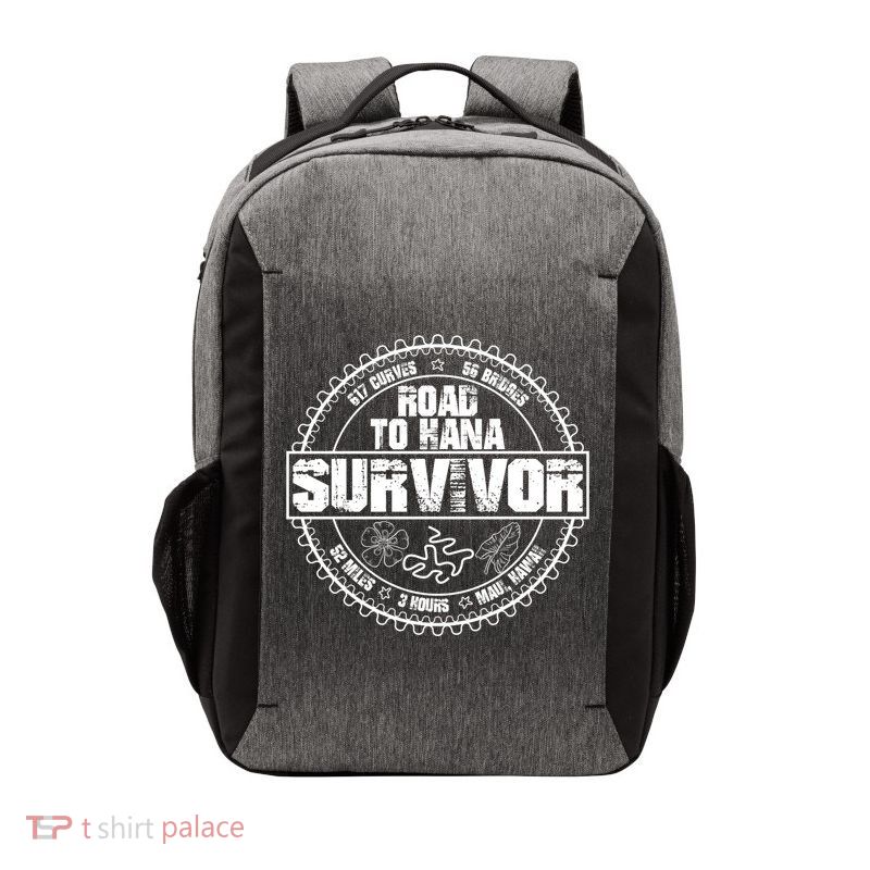 Road To Hana Survivor Curvy Palm Maui Hawaii Lover Gift Vector Backpack