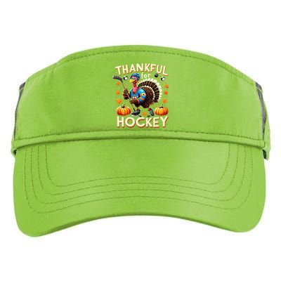 Retro Thanksgiving Hockey Lovers Gift Turkey Thankful Hockey Great Gift Adult Drive Performance Visor