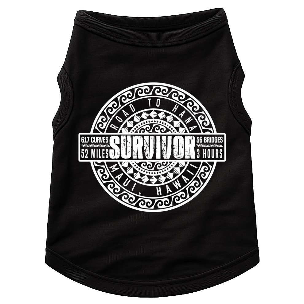 Road To Hana Survivor Curvy Palm Maui Hawaii Lover Gift Doggie Tank