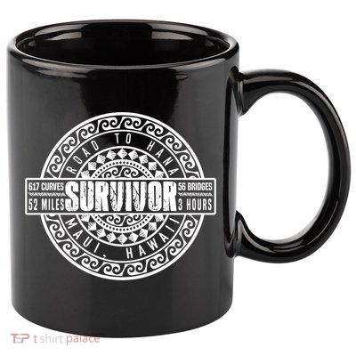 Road To Hana Survivor Curvy Palm Maui Hawaii Lover Gift 11oz C Handle Ceramic Mug