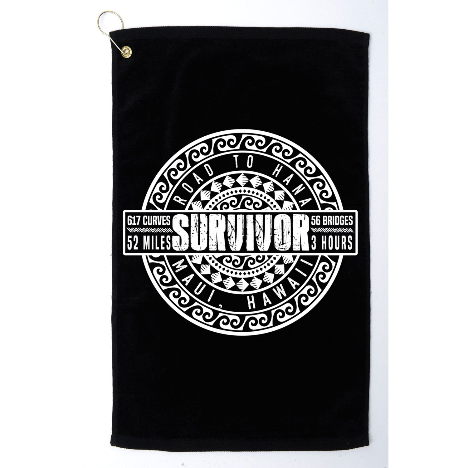 Road To Hana Survivor Curvy Palm Maui Hawaii Lover Gift Golf Towel