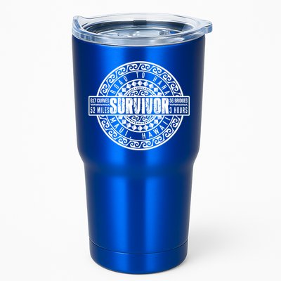 Road To Hana Survivor Curvy Palm Maui Hawaii Lover Gift Tumbler