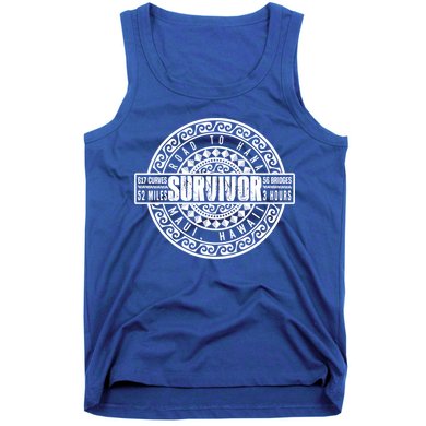 Road To Hana Survivor Curvy Palm Maui Hawaii Lover Gift Tank Top