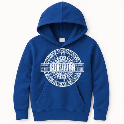 Road To Hana Survivor Curvy Palm Maui Hawaii Lover Gift Kids Hoodie
