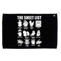 Retro The Halloween Sheet List Funny Boo Sheet Halloween Grommeted Golf Towel