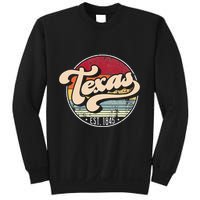 Retro Texas Home State Tx Cool 70s Style Sunset Sweatshirt