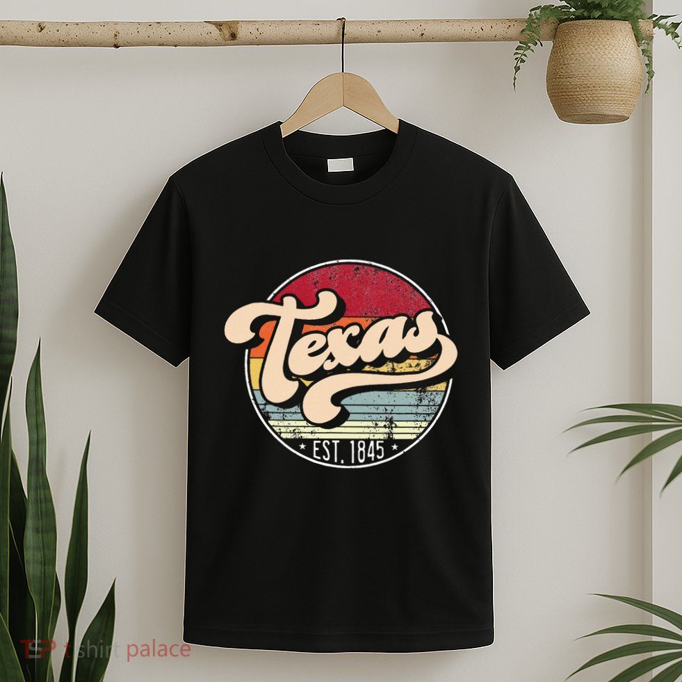 Retro Texas Home State Tx Cool 70s Style Sunset T-Shirt
