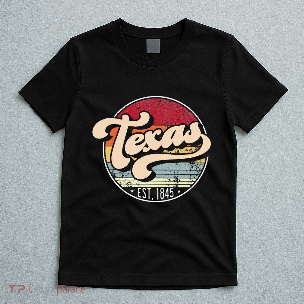 Retro Texas Home State Tx Cool 70s Style Sunset T-Shirt