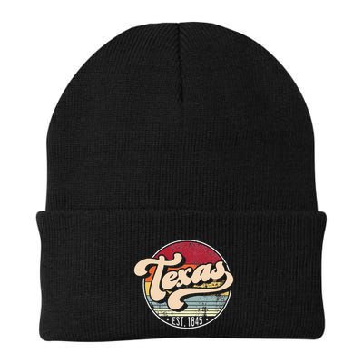 Retro Texas Home State Tx Cool 70s Style Sunset Beanie